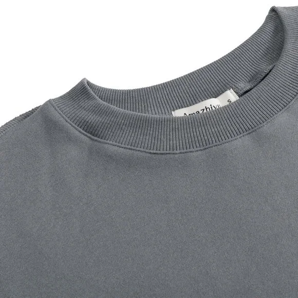 Women Cropped Sweatshirt Long Sleeves Pullover Fleece Crop Tops